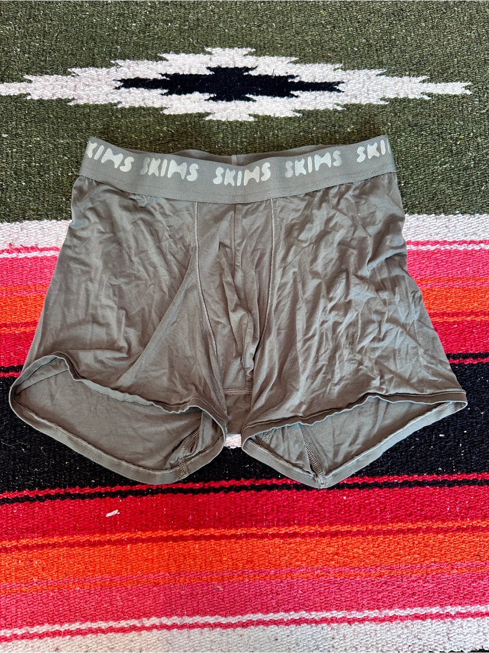Skims Men's Charcoal Modal Boxer Briefs - Branded Waistband